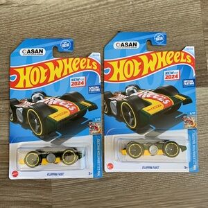 2 Hot Wheels Flippin Fast HW Celebration Racers Hotwheels Mattel New 2024 Asan